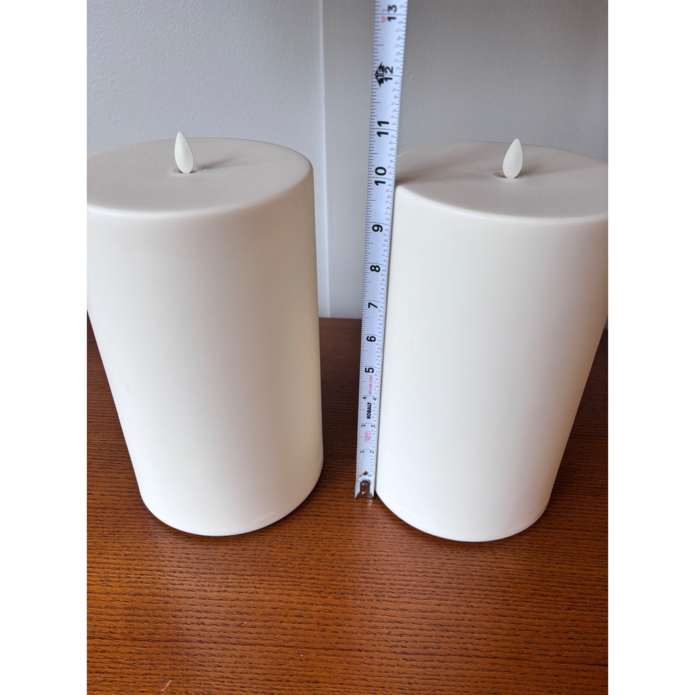 Pottery Barn Luminara Flameless LED Pillar Candles Set of 2 Ivory 6x10 Ivory - Picture 2 of 4